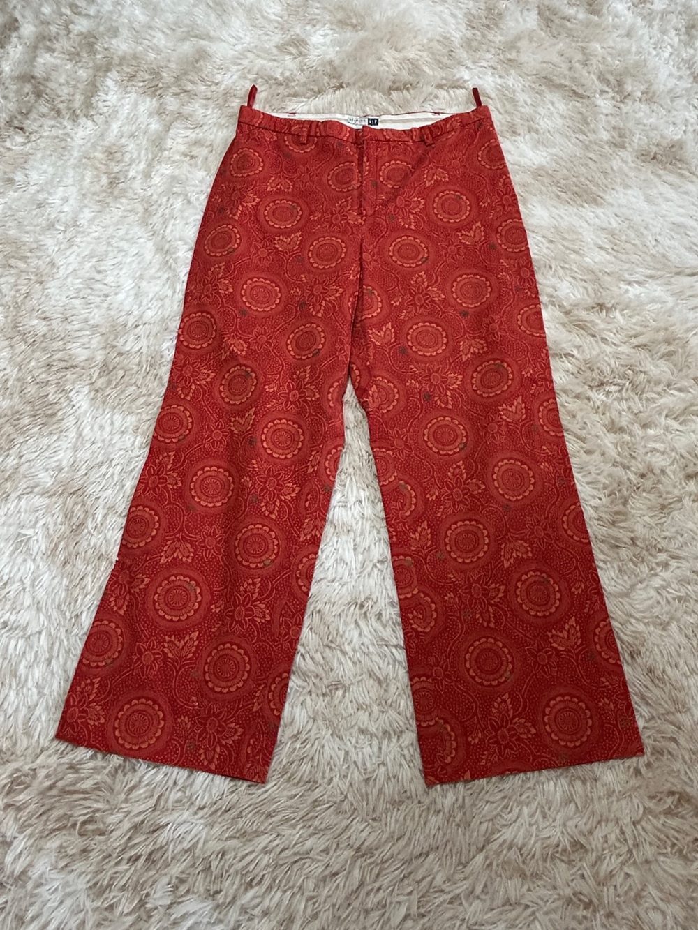 GAP Women's Burnt Orange Medallion Pants
